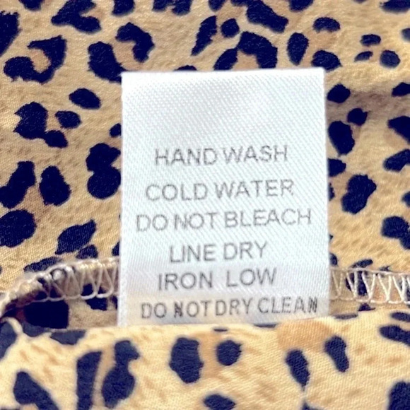 Andthewhy Long Sleeve Leopard Print Ruffle Tiered Loose Fit Top Size 1X - Picture 8 of 12